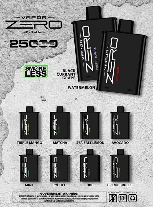 VAPOR ZERO  V2 25000 PUFFS (SMOKELESS)